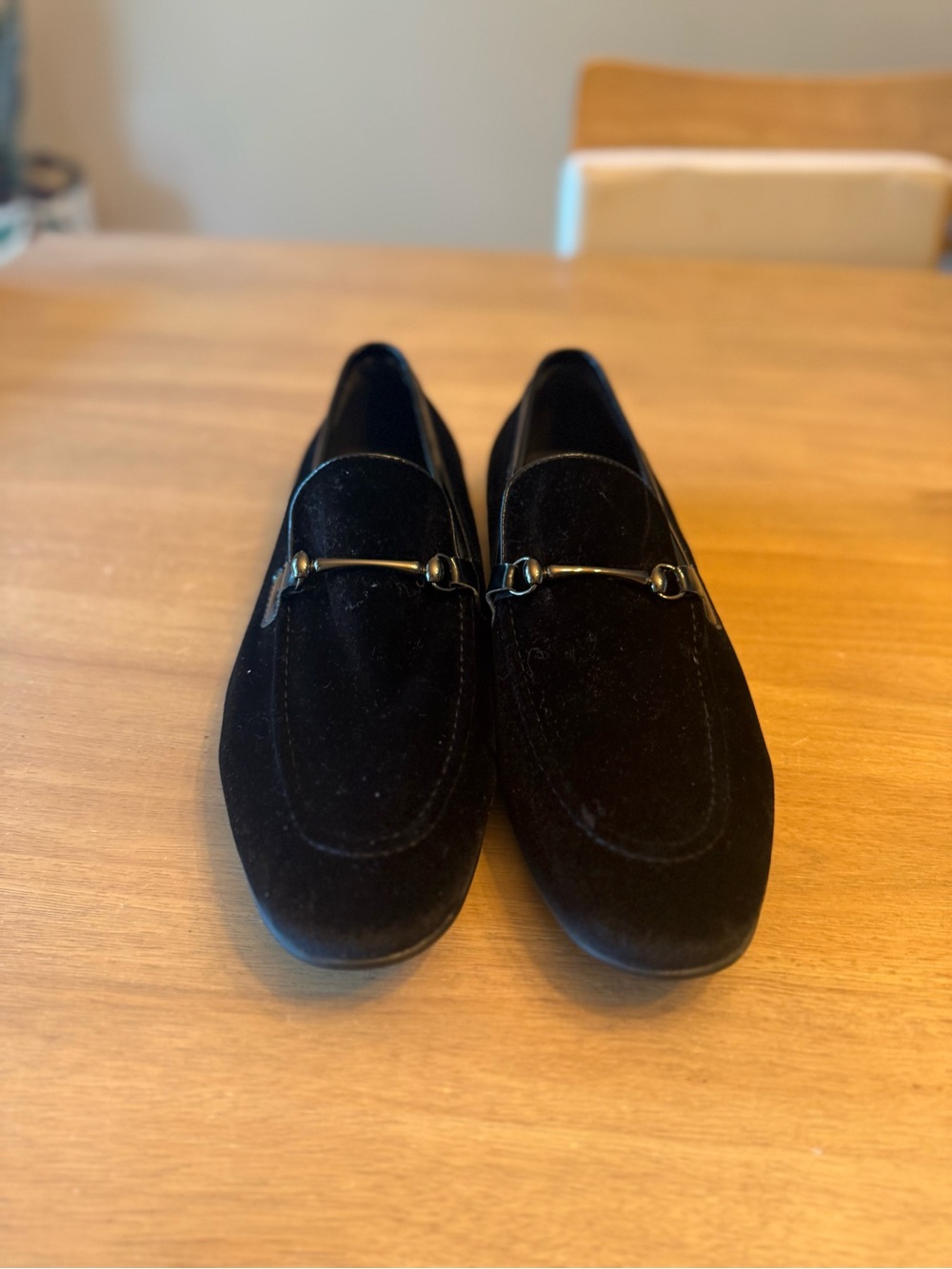 The Rail Black Velvet Bit Loafers